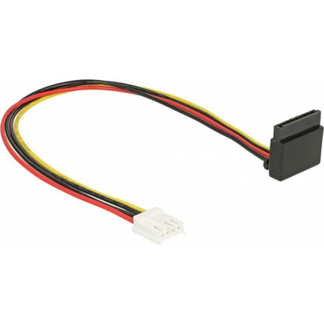 Delock série Câble de raccordement [1x Floppy femelle 4 pôles - 1x SATA] 0.3 m noir, rouge, jaune (1/3)