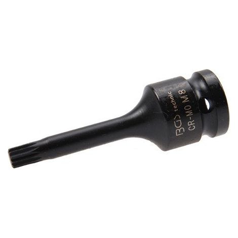 BGS Kraft-Bit-Einsatz Antrieb Innenvierkant 12,5 mm (1/2") Innenvielzahn (für XZN) M8 - 5482-M8