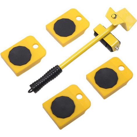 Portable heavy-duty furniture lift for easy and safe movement, suitable for sofas and cabinets - regular yellow (1/5)