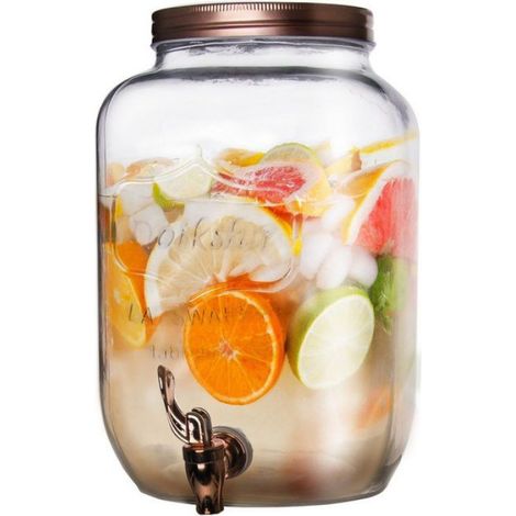 Distributeur De Boissons - Verre - 8,8 L - Cuivré - 20 x 20 x 31,5 cm - 1 Pièce (1/5)