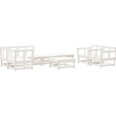 Maison Exclusive - Juego de muebles de jardín 8 piezas madera mac (1/5)