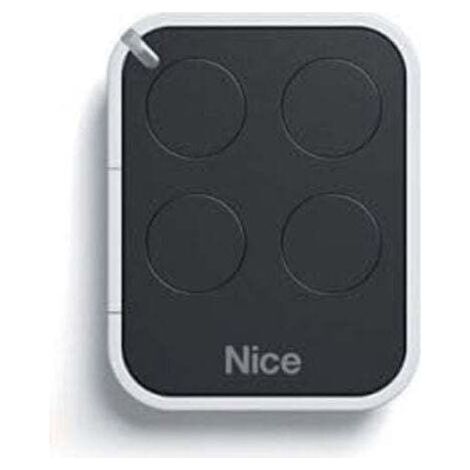 Télécommande émetteur 4 canaux 433,92 MHz – Compatible motorisations Nice – Design ergonomique pour usage quotidien – Noir/Blanc