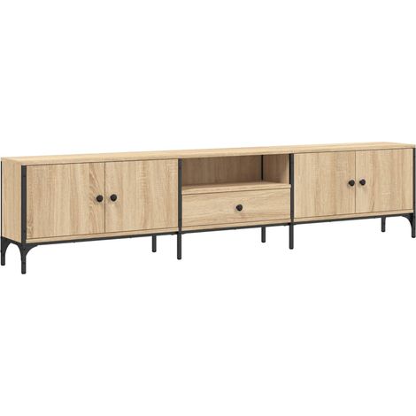 Mobile TV multimediale scaffale per televisione credenza TV sala da pranzo soggiorno camera da letto con cassetto rovere Sonoma 200 x 25 x 44 cm derivati del legno marrone 020028519