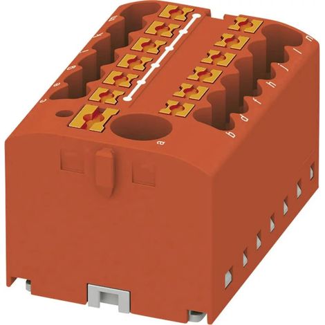 [NEUWERTIG] B-Ware Phoenix Contact Verteilerblock Klemmblock Zugfeder Rot Verdrahtung 40,6mm 8 Stk