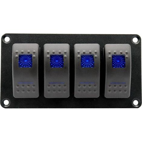 Panel D'Interrupteur A Bascule A 4 Pins, 5 Pins, Interrupteurs A Bascule Retroeclaires Marche-Arret Etanches Pour Bateau De Voiture, Morrque De Vehicule, Camion Suv, Bateau, 12 V, Panel Mar (1/5)