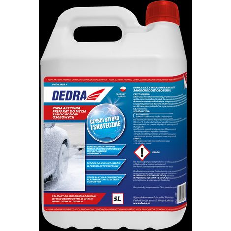 DEDRA Active Foam 5L - Mousse nettoyante et nettoyante pour voiture