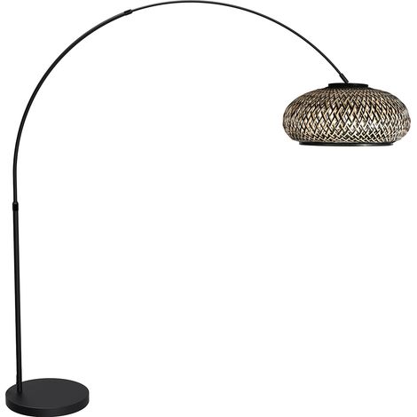 Mexlite - stehlampe - Flair - schwarz - bambus metall -