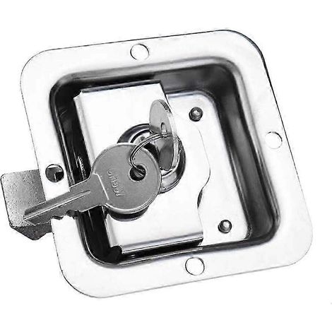 Verrous antivol à palette pour coffres à outils de camions et camping-cars en acier inoxydable, loquets de porte de remorque à poignée à palette. (1/4)