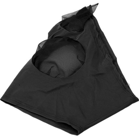 Masque anti-mouches pour chevaux, respirant, confortable et doux, en maille extra fine, noir (1/5)