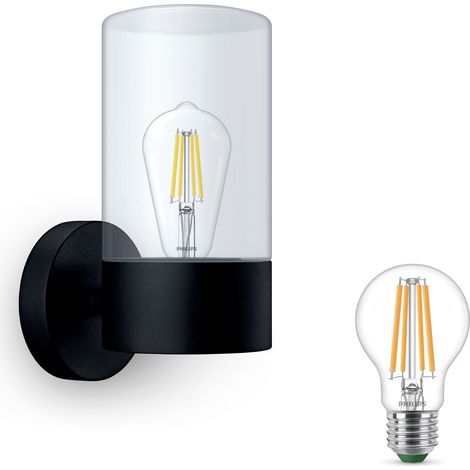 Philips Flareon Applique murale d'extérieur E27 (Noir) - Philips LED E27 40W Non dimmable (1/5)