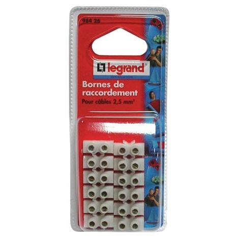 LEGRAND - Barrette raccord 6mm2 nylbloc blanc blister