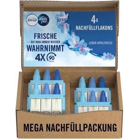 Febreze 3Volution Duftstecker Nachfüller Aprilfrisch Ecom 4 Stück
