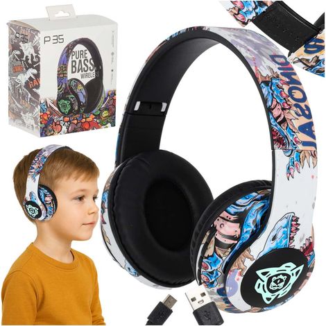 Auriculares inalámbricos Bluetooth supraaurales – RGB, micrófono, MicroSD (1/5)