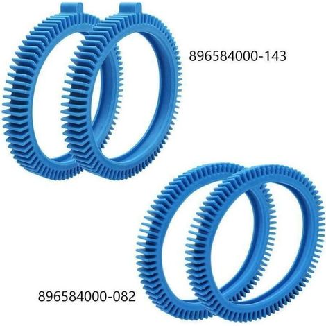 Roue Arrière Pneu Cranté avec Ergot pour Robot de Piscine - Compatible Victor 2/4 Roues, R300 - Bleu (1/5)