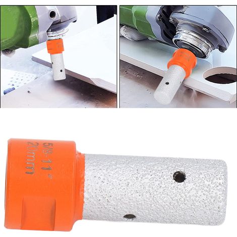 Foret diamanté de 20 mm pour perçage à doigts. Foret diamanté pour agrandir, façonner ou arrondir des trous existants dans la porcelaine, la céramique dure, le granit et le marbre, utilisant un fileta (1/5)