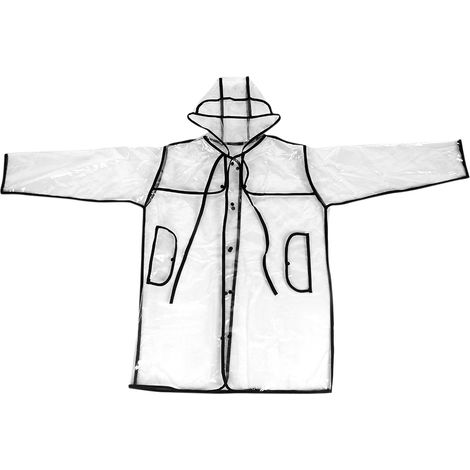 Combinaison De Pluie En Eva Imperméable Avec Capuche Pour Adulte Homme Et Femme Réutilisable Taille S (1/5)
