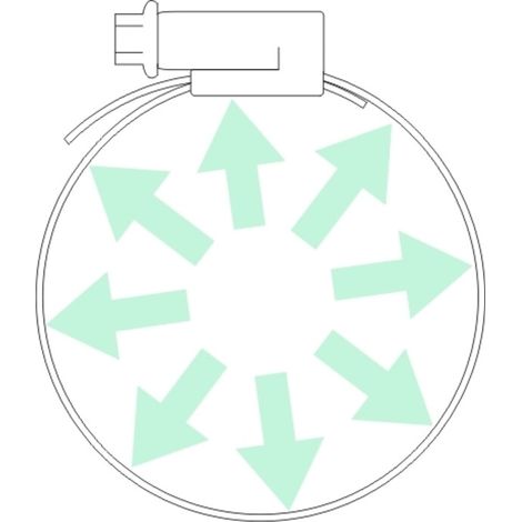 Schneckengewindeschelle DIN3017, TORRO, W5, 9mm, 08-16mm (1/5)