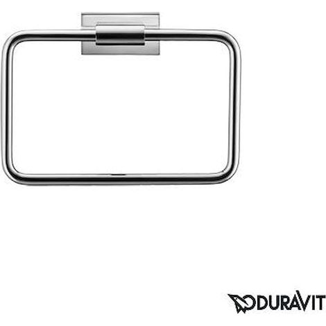 Anneau porte-serviettes Duravit Karree, mural, chrome, (1/4)