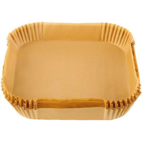 Einweg-Backpapiermatten für Heißluftfritteusen (20 cm), geeignet für Heißluftfritteusen von Philips, Instant Vortex und Cosori, mit Antihaftbeschichtung, 200 Stück