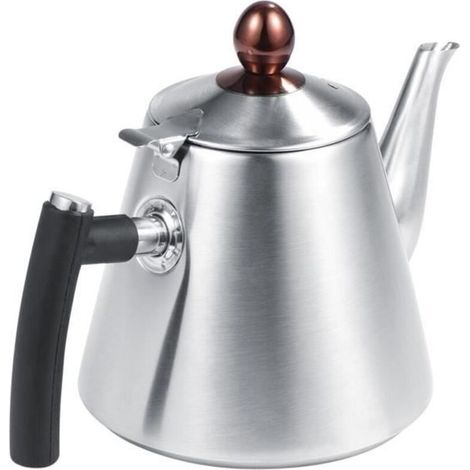 Qiilu cafetière en acier inoxydable 1.2L Acier Inoxydable Cuisinière Théière Thé Cafetière Bouilloire Résistant À La Chaleur (1/3)