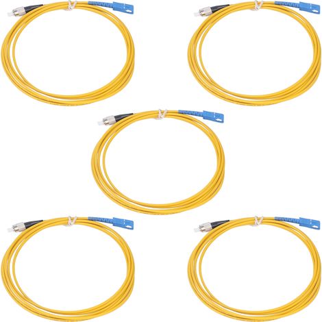 5 Stück Glasfaser-Internet-Patchkabel-Verlängerungskabel in Carrier-Qualität, raucharm, halogenfrei, LSZH-Außenmantel (1/5)