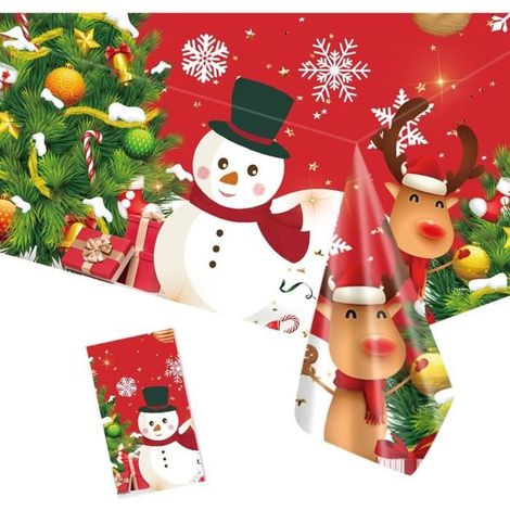 Weihnachtstischdecke - 137x274cm - Fleckabweisend - Wasserabweisend - Waschbar