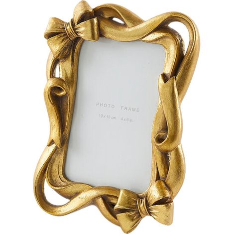 EDG Enzo De Gasperi Portafoto Natalizio con Fiocco H20,5 cm Oro Scuro – Decorazione di Natale (1/2)