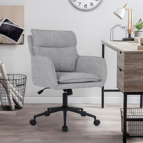 HOME DELUXE - Bürostuhl aus Webstoff CORA - Grau Farbe Grau Bürostuhl Stoff Home Office (1/5)