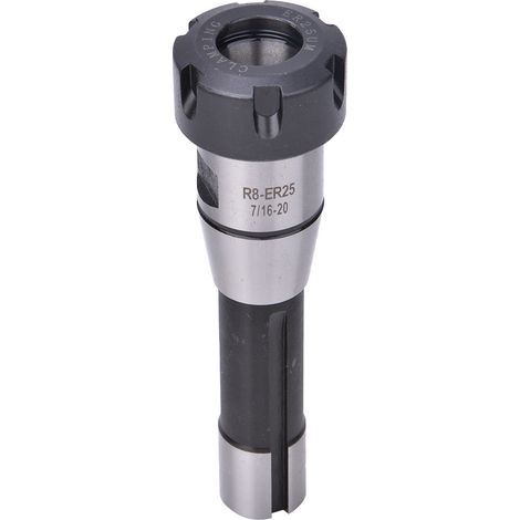 Porte-pince R8-ER25 7/16in-20UNF pour fraiseuse, mandrin de tour CNC, pièce de serrage pour machine-outil (1/5)