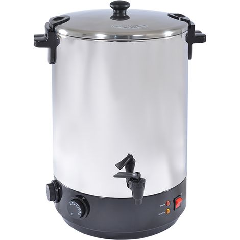Kitchenchef – Stérilisateur de bocaux électrique inox 12L 1650W – Robinet de vidange – Minuteur 120 minutes – Cuve en acier inoxydable 304