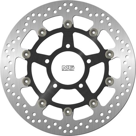 Disco de freno delantero NG para Triumph Daytona 600 '03-07, 650 '05-06, TT 600 '00-04, Speed Four 600 '02-06. Flotante (centro de aluminio) (310 x 78 x 5 mm) (5 x 10,5 mm). Sustituye a NG1256.