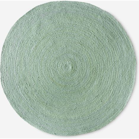 ALFOMBRA YUTE REDONDA VERDE Ø140CM
