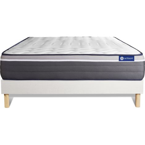 Actilatex plus matratze 180x210cm + Bettgestell mit lattenrost , Härtegrad 5 , Latex und Memory-Schaum , Höhe : 26 cm