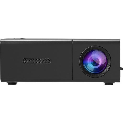 Mini Projecteur, Mini Projecteur Portable 1080P Full HD Supporté, Videoprojecteur avec Télécommande, Compatible avec HDMI/Audio/Tablette/PC/USB,noir (1/5)