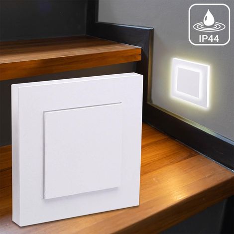 LED Treppenleuchte IP44 eckig weiß - Lichtfarbe: CCT 1,5W - Lichtaustritt: Doppio (1/5)