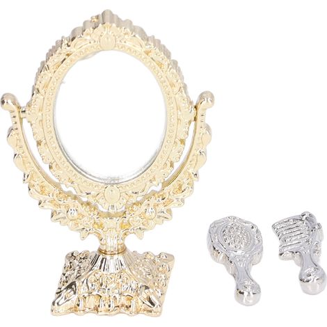Miroir de Poupée Miniature 1:12 Portable, Accessoire Décoratif pour Maison de Poupée, Forme Ovale (1/5)