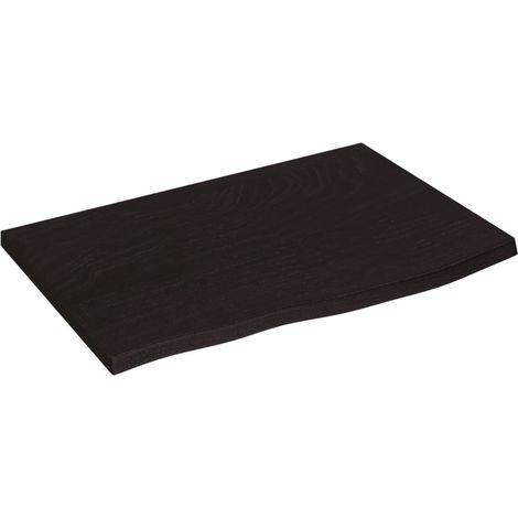 Étagère murale Étagère flottante marron foncé 60x40x2 cm bois chêne massif traité (1/5)