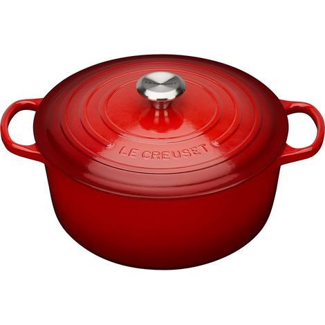 Le Creuset Cocotte ronde de en fonte, 30 cm, 8, 1 L, All Las Sources de Heat y compris induction, Cherry, 21177300602430 (1/2)