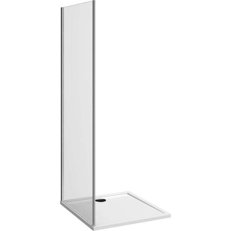 Jika Nion - Paroi de douche fixe, 90x195 cm, Jika Perla Glass, argent/verre transparent H2972N20026681 (1/2)