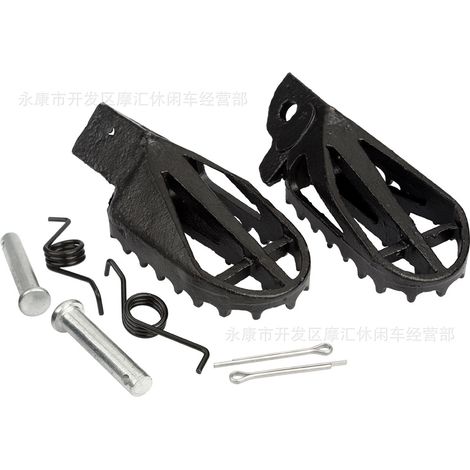 Pédales et repose-pieds en fonte pour motos tout-terrain Honda, Kawasaki et Suzuki CRF. (1/4)