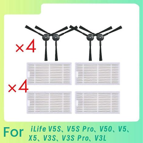 Seitenbürstenfilter für iLife V5S/V5S Pro/V50/V5/X5/V3S/V3S Pro/V3L Staubsauger