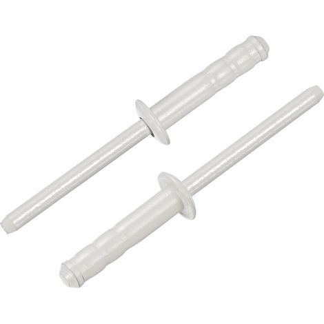 100 Pièces Rivets Aveugles En Aluminium 4.8 x 20 mm, Tête Bombée Multi Prise Rivets En Aluminium À Mandrin En Acier Pour Métal, Meuble, Automobile, Gris (1/5)