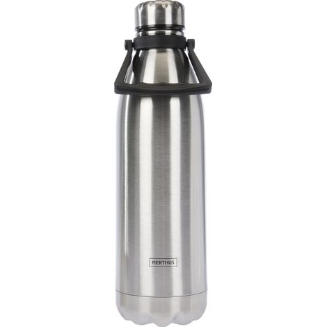 NERTHUS FIH 593 593-Thermos a Doppia Parete per Freddo e Caldo. Design Inox di Acciaio Inossidabile Senza BPA. Tappo ermetico, Metallo, 1500 ml (1/3)