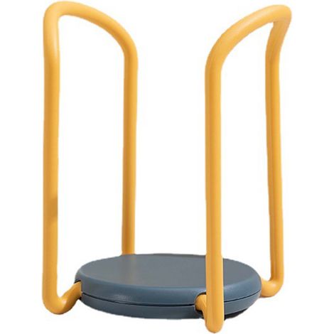 Égouttoir vaisselle rétractable multifonction avec bol organisateur, jaune et bleu, pour plan de cuisine (1/5)