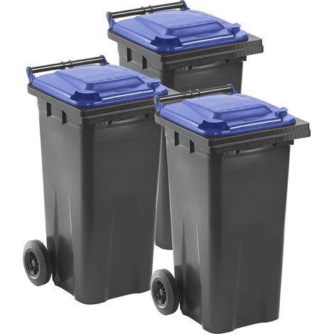 FRANKEL kaiserkraft, Poubelles DIN EN 840, lot de 3, capacité