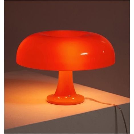 (Orange) Tischleuchte – Vintage – Pilzform – LED – Orange – Italienisches Design (1/3)