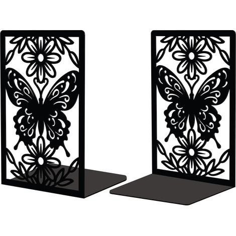 Lot de 2 Serre-Livres Métal Papillon Décoratif (1/5)