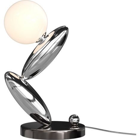 Maytoni Resonance Lampe de table LED Resonance Platinum 3000K à intensité variable