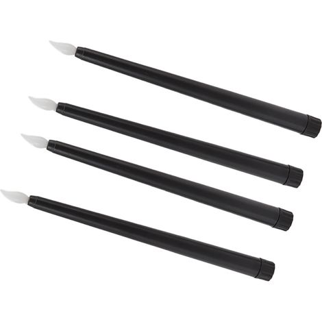 Lot de 4 bougies LED sans fumée et sans flamme, sûres et écologiques, à lumière chaude, noires. (1/5)