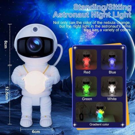 Projecteur Galaxie - Ciel Etoile LED avec Nebuleuses Colorées - Mode Fixe et Clignotant - Telecommande et Minuterie 60/120 Min - Pour Chambre Enfant ou Adulte - 1 Unite (1/4)